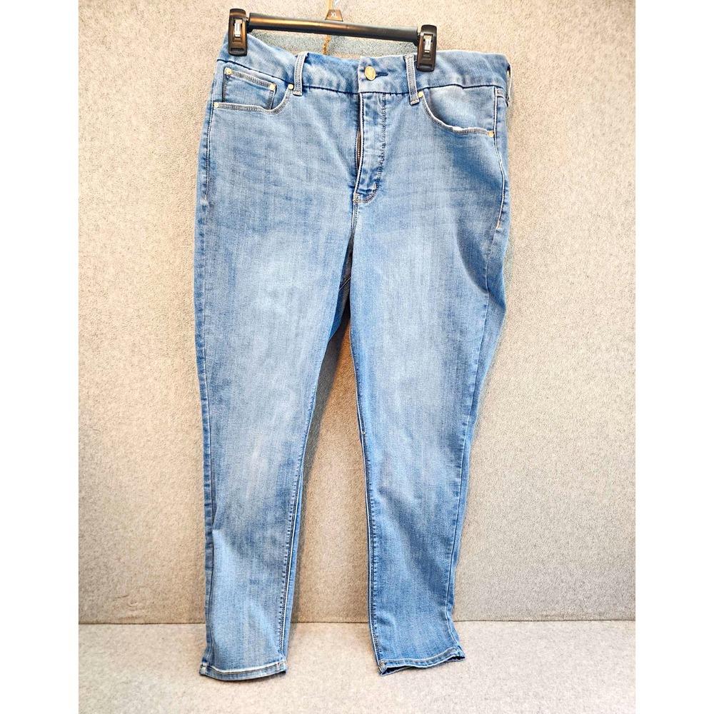 Seven7 Women's Skinny Jeans Light Wash Blue Stretch Denim Mid Rise 5-Pocket